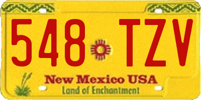 NM license plate 548TZV