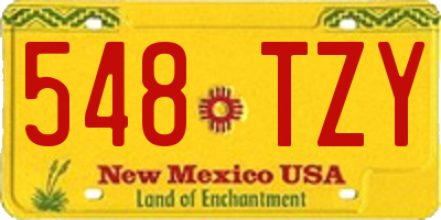 NM license plate 548TZY