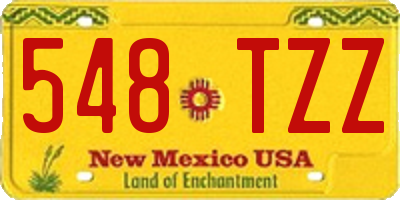 NM license plate 548TZZ