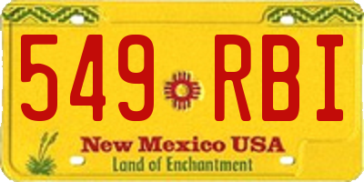 NM license plate 549RBI
