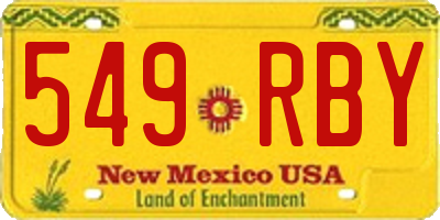 NM license plate 549RBY
