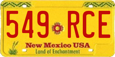 NM license plate 549RCE