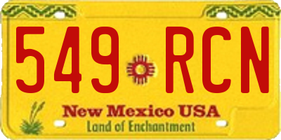 NM license plate 549RCN