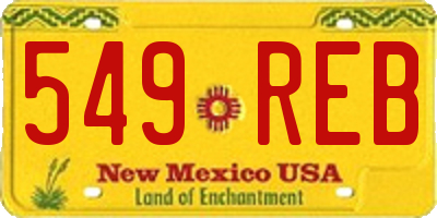 NM license plate 549REB