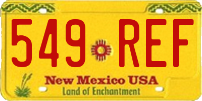 NM license plate 549REF