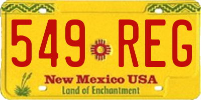 NM license plate 549REG