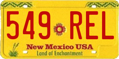 NM license plate 549REL