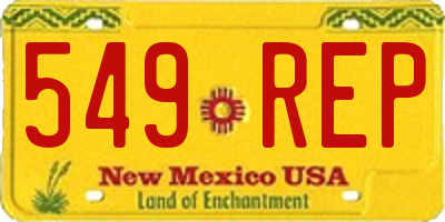 NM license plate 549REP