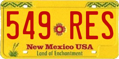 NM license plate 549RES