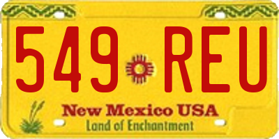 NM license plate 549REU