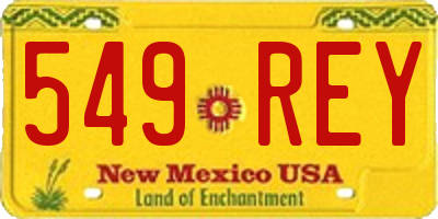 NM license plate 549REY
