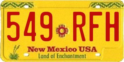 NM license plate 549RFH