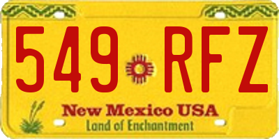 NM license plate 549RFZ