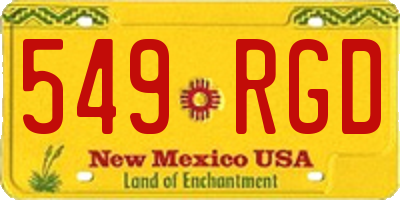 NM license plate 549RGD