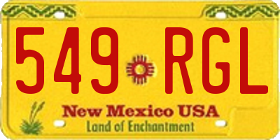NM license plate 549RGL