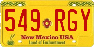 NM license plate 549RGY
