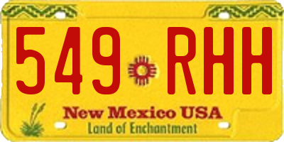 NM license plate 549RHH