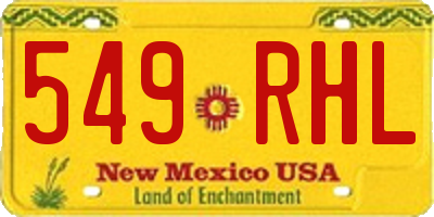 NM license plate 549RHL