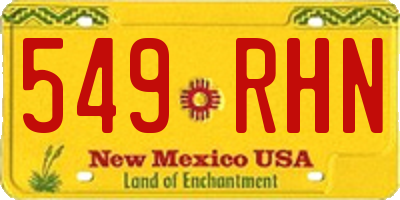 NM license plate 549RHN