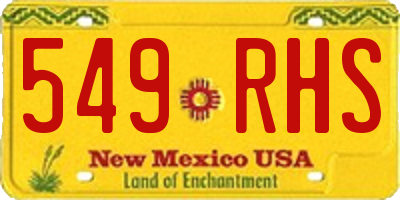 NM license plate 549RHS