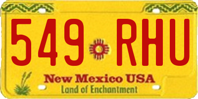 NM license plate 549RHU