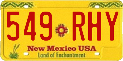 NM license plate 549RHY