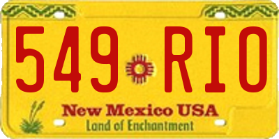 NM license plate 549RIO