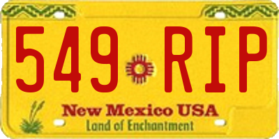 NM license plate 549RIP