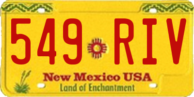 NM license plate 549RIV