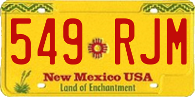 NM license plate 549RJM
