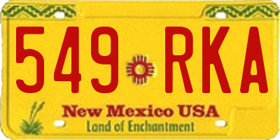 NM license plate 549RKA