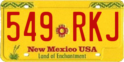NM license plate 549RKJ