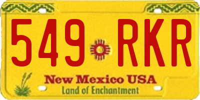NM license plate 549RKR