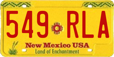 NM license plate 549RLA