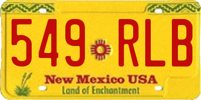 NM license plate 549RLB