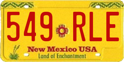NM license plate 549RLE