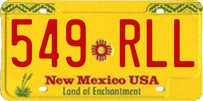 NM license plate 549RLL