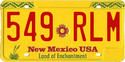 NM license plate 549RLM