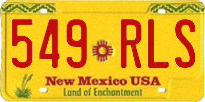 NM license plate 549RLS