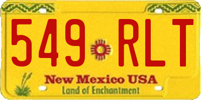 NM license plate 549RLT