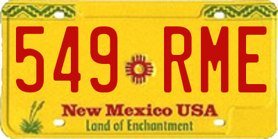 NM license plate 549RME