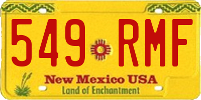 NM license plate 549RMF