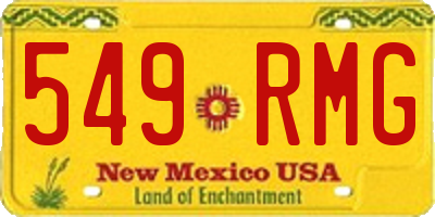 NM license plate 549RMG