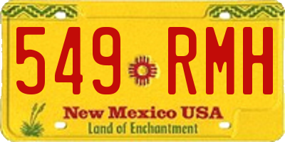 NM license plate 549RMH