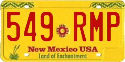 NM license plate 549RMP
