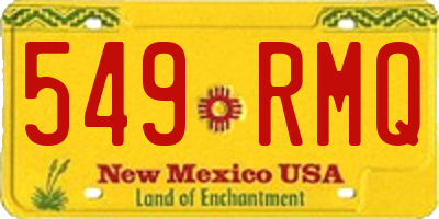NM license plate 549RMQ