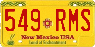 NM license plate 549RMS