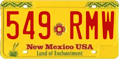 NM license plate 549RMW