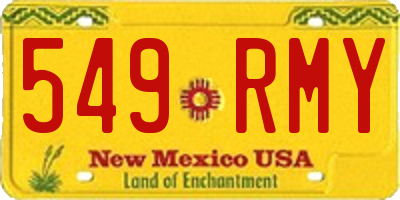 NM license plate 549RMY
