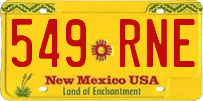 NM license plate 549RNE